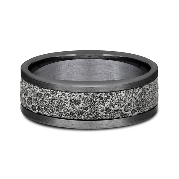 Ammara Stone 8mm Comfort-fit Design Wedding Band