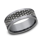 Ammara Stone 8mm Comfort-fit Design Wedding Band