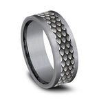 Ammara Stone 8mm Comfort-fit Design Wedding Band