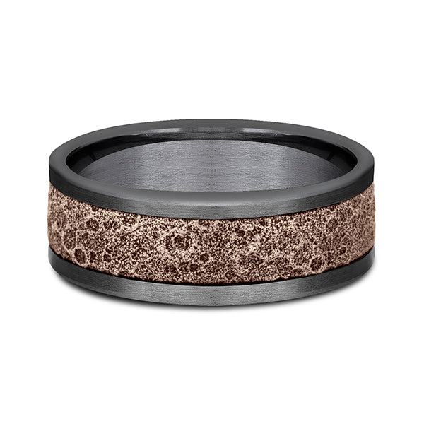 Ammara Stone 8mm Comfort-fit Design Wedding Band