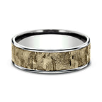 Two Tone 6.5mm Comfort-Fit Design Wedding Ring