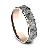 Two Tone 6.5mm Comfort-Fit Design Wedding Ring