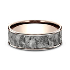 Two Tone 6.5mm Comfort-Fit Design Wedding Ring