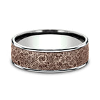 Two Tone 6.5mm Comfort-Fit Design Wedding Ring