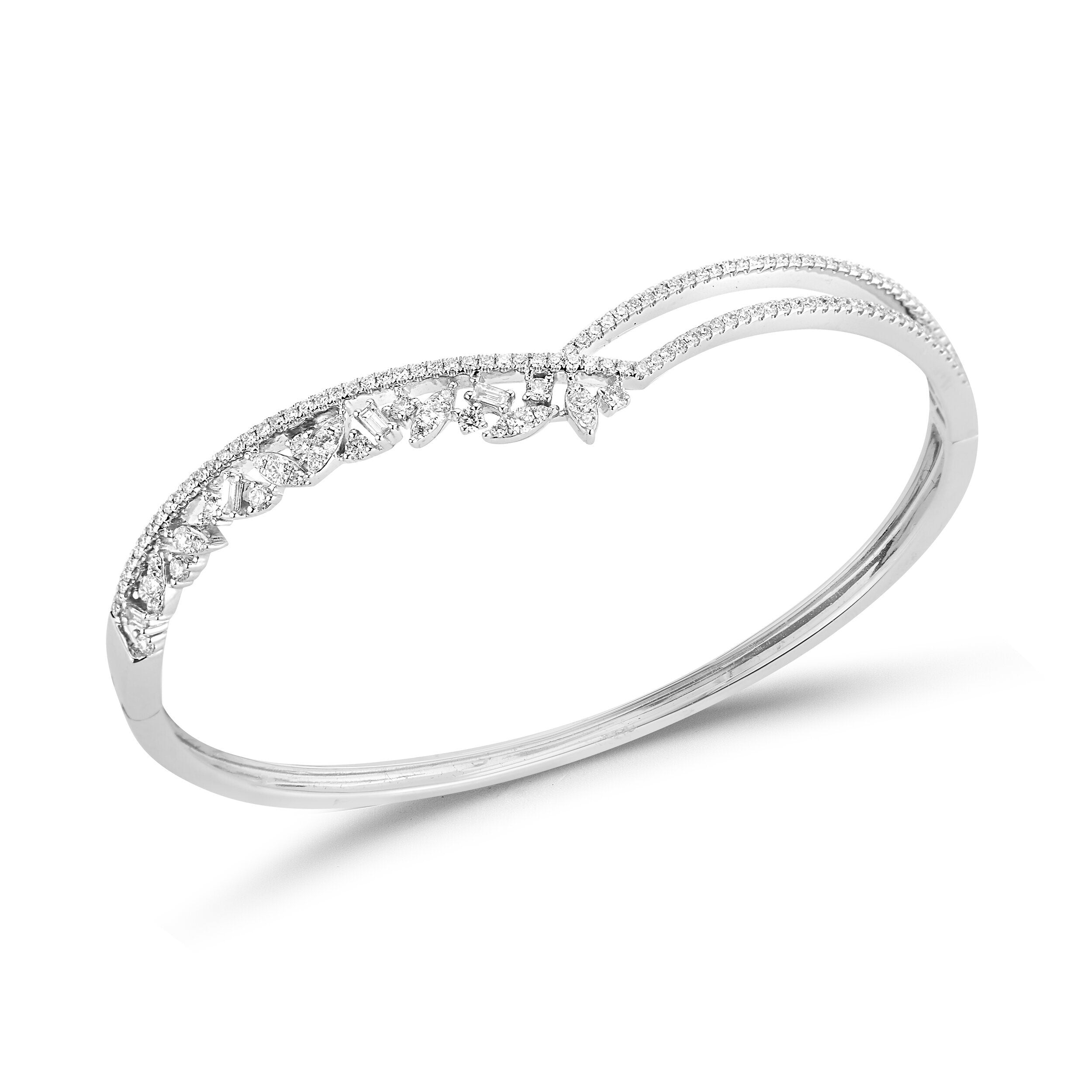 V Shaped Open Bangle- 1.08 dia.