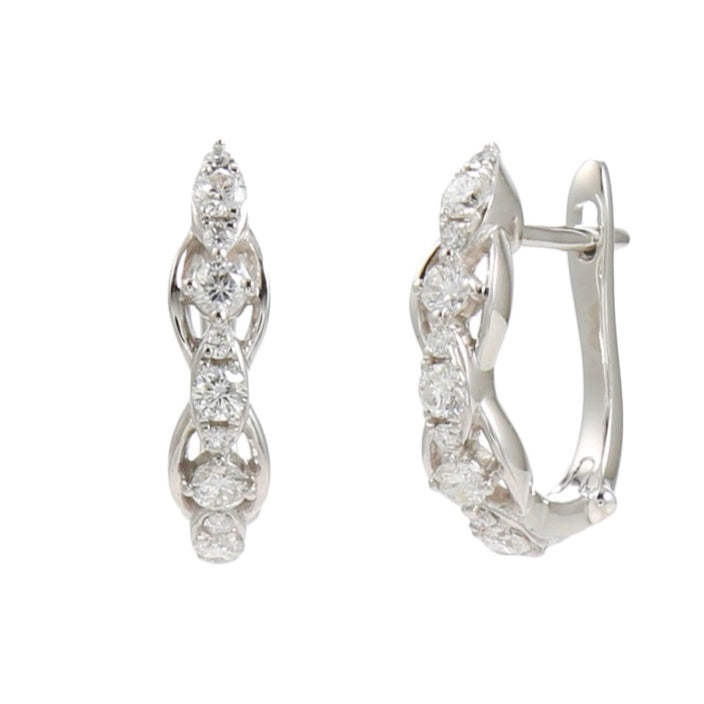 .42 diamond weight Bike chain earrings Exclusive DMK Design