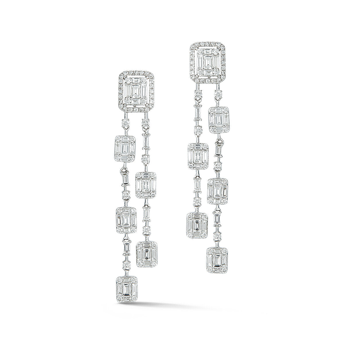Dramatic Dangle Earrings -1.13 Diamonds
