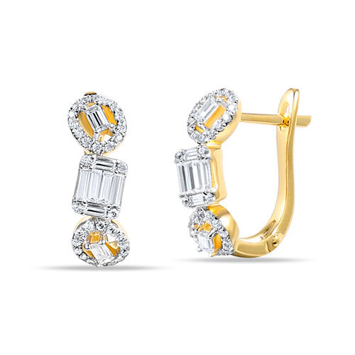 Baguette Earrings .56 Diamonds