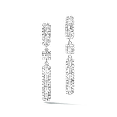 Deco Looking Earrings- .83 Dia.