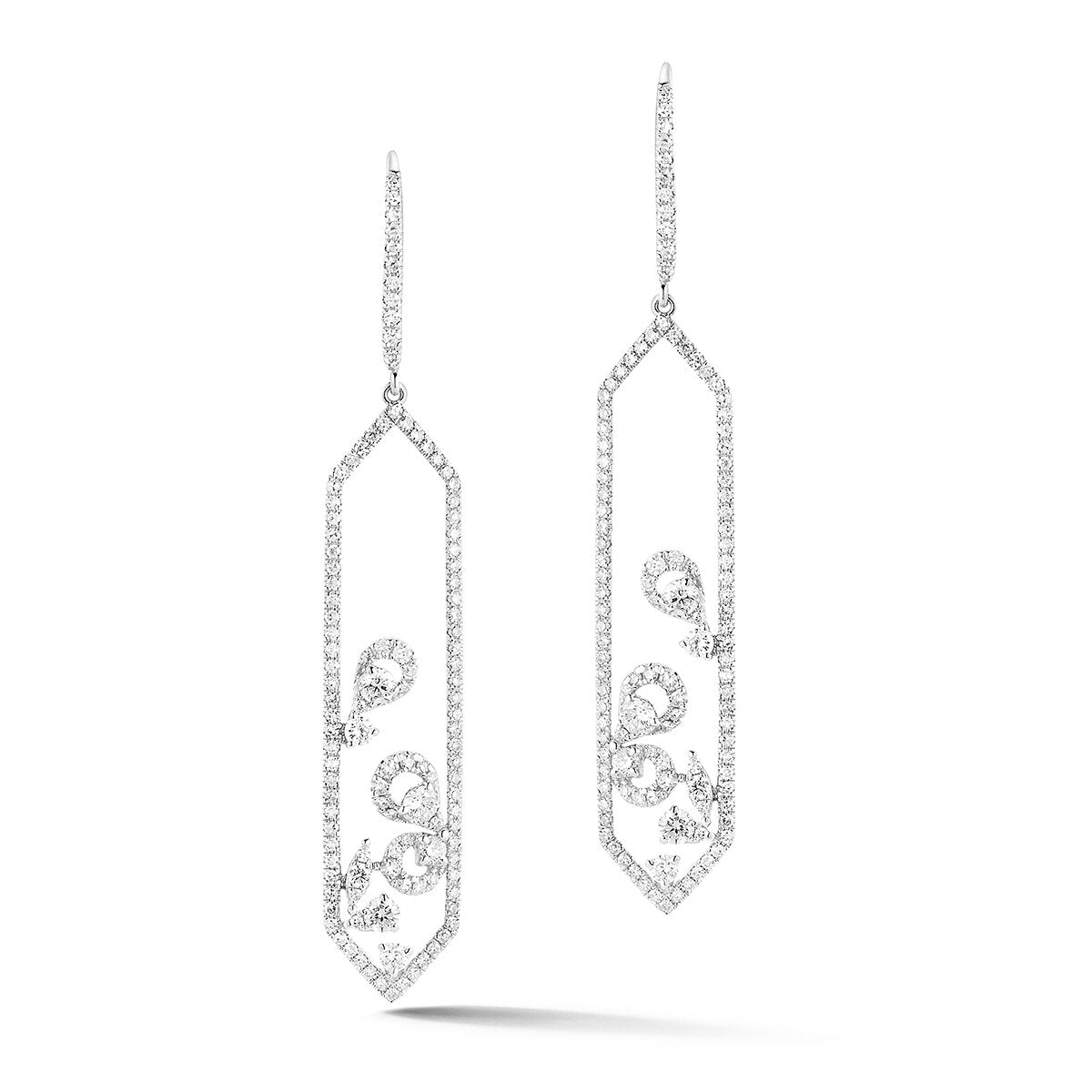 Long dangle earrings -1.15 dia