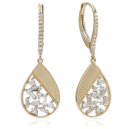 .48 Diamond Pear Dangle Earrings