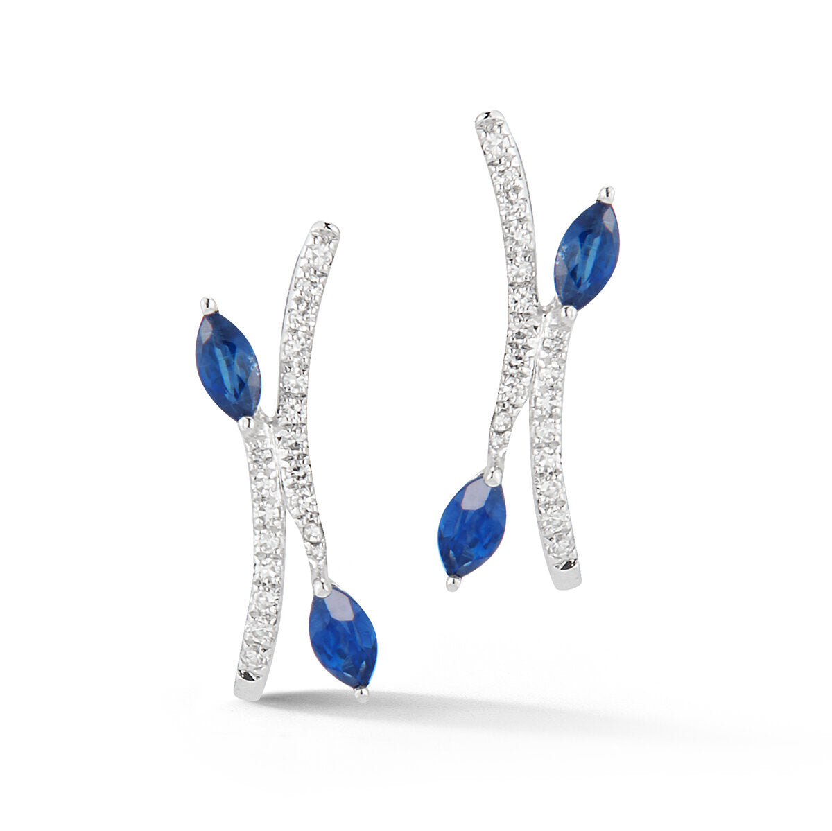Earrings w/ .44 Sapphire and .09 Diamonds
