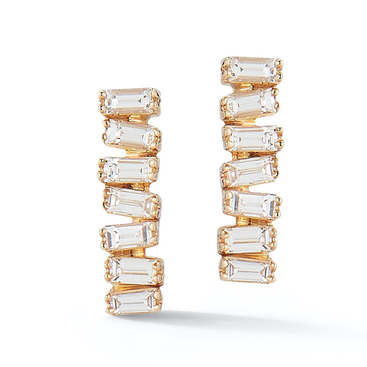 .39 dia. Baguette Earrings
