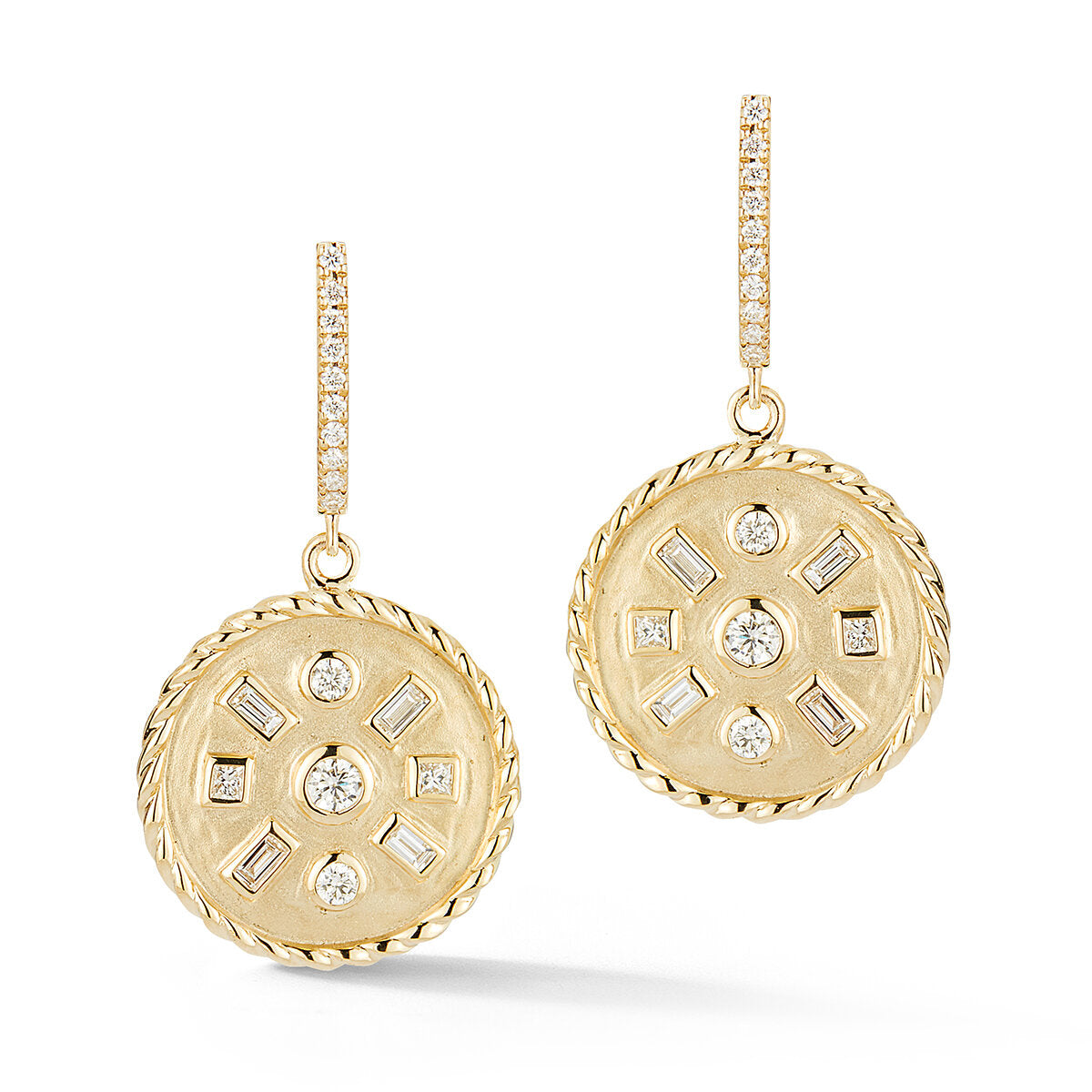 Circle Drop Earrings w/ .11 dia