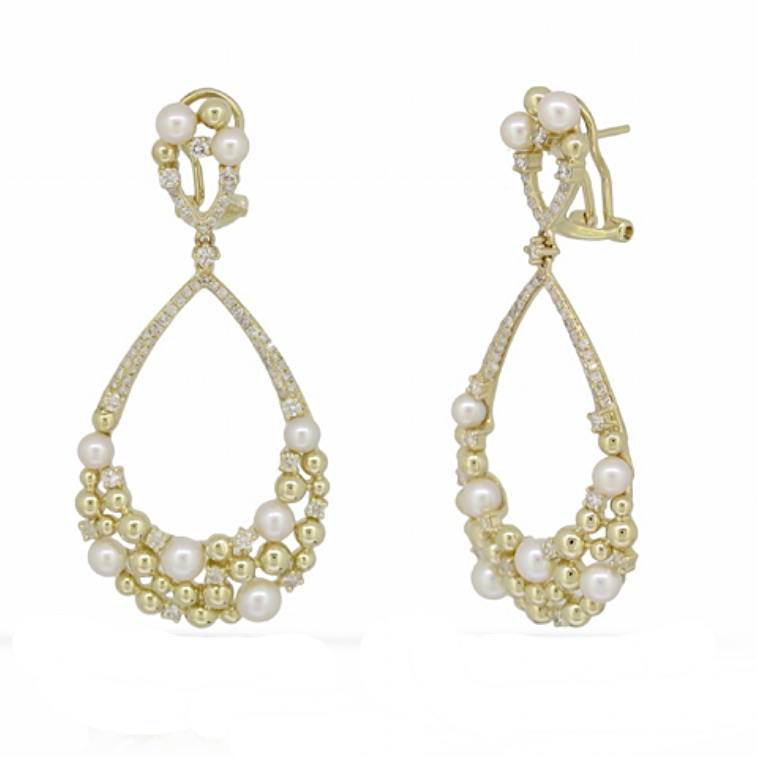 Diamond weight- 1.05 Fresh water Pearls- 6.86
