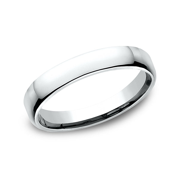 hammered domed bands – 18k palladium white gold wedding rings