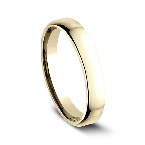 18K White Gold/Yellow Gold 3.5mm European Comfort-Fit Wedding Ring