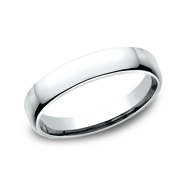 18K White Gold/Yellow Gold 4.5mm European Comfort-Fit Wedding Ring