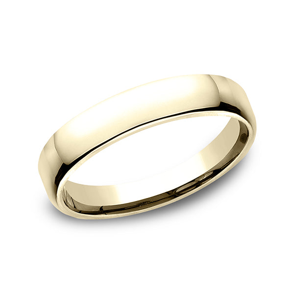 18K White Gold/Yellow Gold 4.5mm European Comfort-Fit Wedding Ring