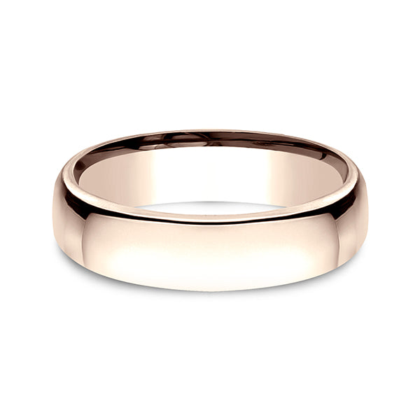 14K White Gold/Yellow Gold/Rose Gold 5.5mm European Comfort-Fit Wedding Ring