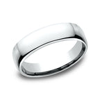 18K White Gold/Yellow Gold 5.5mm European Comfort-Fit Wedding Ring