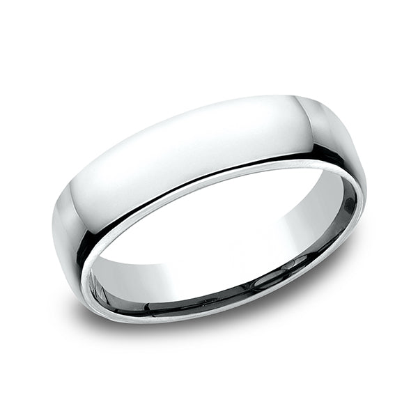 18K White Gold/Yellow Gold 5.5mm European Comfort-Fit Wedding Ring