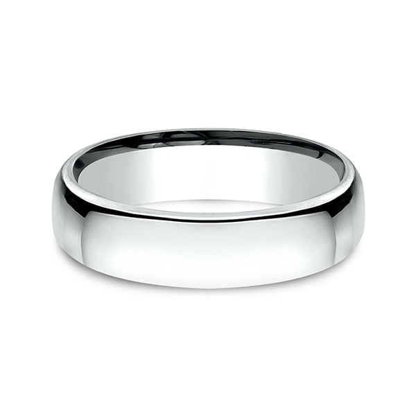 18K White Gold/Yellow Gold 5.5mm European Comfort-Fit Wedding Ring