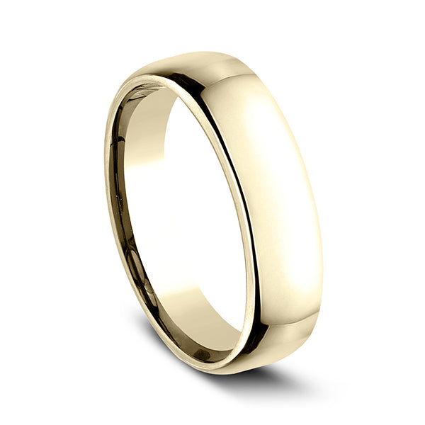 18K White Gold/Yellow Gold 5.5mm European Comfort-Fit Wedding Ring
