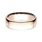 14K White Gold/Yellow Gold/Rose Gold 6.5mm European Comfort-Fit Wedding Ring