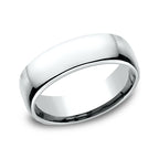 14K White Gold/Yellow Gold/Rose Gold 6.5mm European Comfort-Fit Wedding Ring