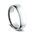 18K White Gold/Yellow Gold 6.5mm European Comfort-Fit Wedding Ring