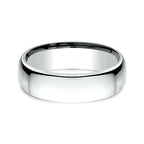 18K White Gold/Yellow Gold 6.5mm European Comfort-Fit Wedding Ring