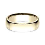 18K White Gold/Yellow Gold 6.5mm European Comfort-Fit Wedding Ring