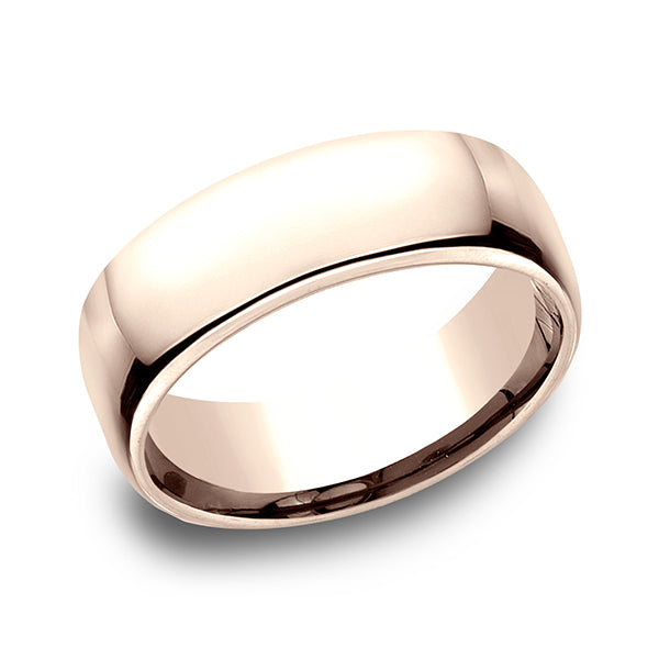 14K White Gold/Yellow Gold/Rose Gold 7.5mm European Comfort-Fit Wedding Ring