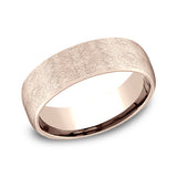 14K Rose Gold/White Gold/Yellow Gold 6.5mm Comfort-Fit Design Wedding Band