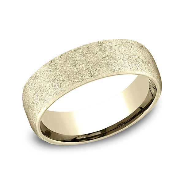 14K Rose Gold/White Gold/Yellow Gold 6.5mm Comfort-Fit Design Wedding Band