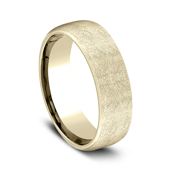 14K Rose Gold/White Gold/Yellow Gold 6.5mm Comfort-Fit Design Wedding Band