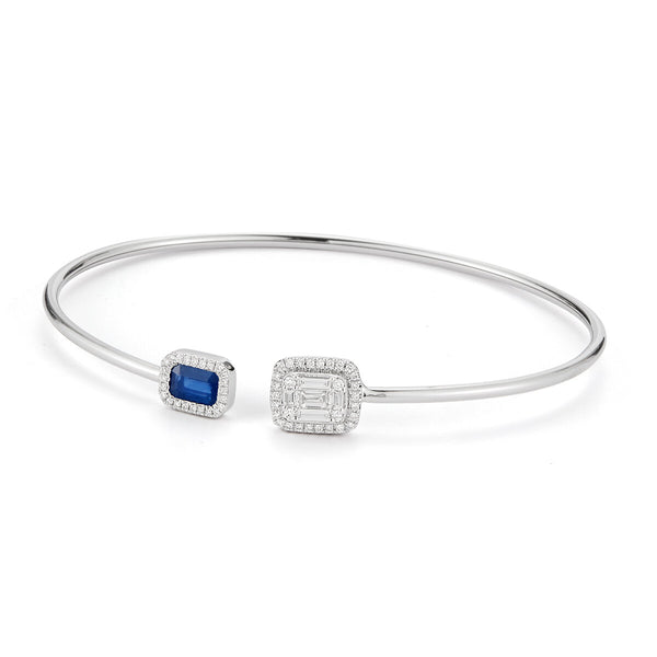 Bangle W/ .63 Sapphire and .39 Diamonds