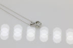 Diamond Pendant in 14KT White Gold Chain ( 0.65ct tw dia )