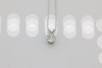 Diamond Pendant in 14KT White Gold Chain ( 0.65ct tw dia )
