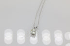 Diamond Pendant in 14KT White Gold Chain ( 0.65ct tw dia )