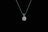 Diamond Pendant in 14KT White Gold Chain ( 0.65ct tw dia )