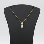 Double Drop Diamond Necklace in 14KT Yellow Gold ( 0.25ct tw dia )
