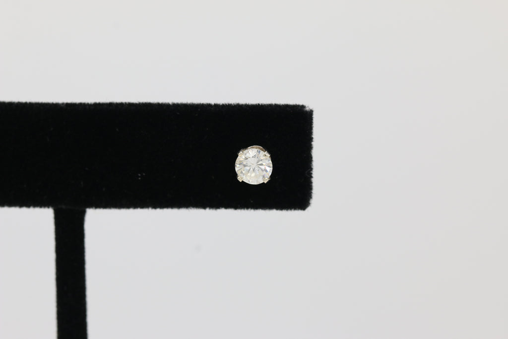 Diamond Stud Earrings in 14KT White Gold ( 0.75ct tw dia )