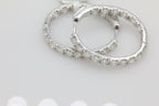 Diamond Hoop Earrings in 14KT White Gold ( 6ct tw dia )