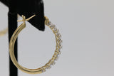 Diamond Hoop Earrings in 10KT Yellow Gold ( 0.5ct tw dia )