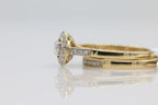 Diamond Halo Rings Set in 14KT Yellow Gold ( 0.35ct dtw )
