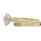 Diamond Halo Rings Set in 14KT Yellow Gold ( 0.35ct dtw )
