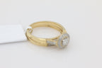 Diamond Halo Rings Set in 14KT Yellow Gold ( 0.35ct dtw )