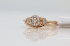 Rose Gold Halo Diamond Double Band ( 3ct tw dia )